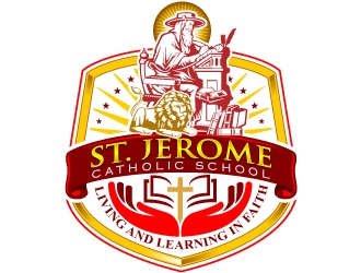 St. Jerome Catholic School logo design by Suvendu