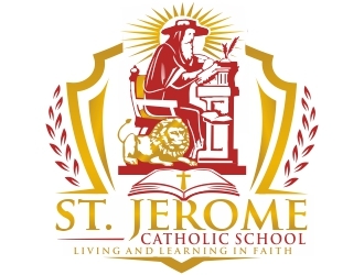St. Jerome Catholic School logo design by ruki