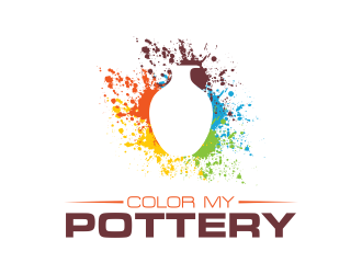 Color My Pottery logo design by qqdesigns