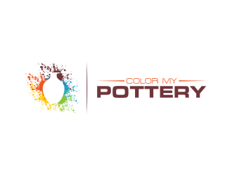 Color My Pottery logo design by qqdesigns