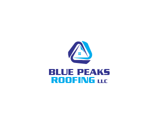 Blue Peaks Roofing LLC logo design by geomateo