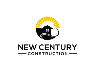 New Century Construction logo design by mbamboex
