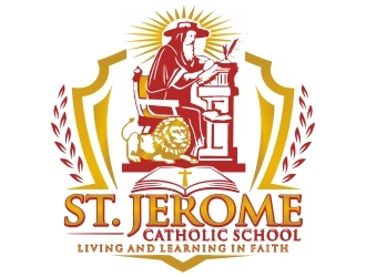 St. Jerome Catholic School logo design by ruki