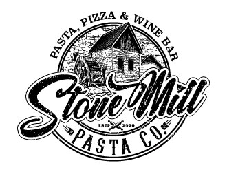 Stone Mill Pasta Co.  logo design by Godvibes