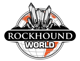 rockhound world logo design by DreamLogoDesign