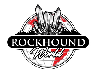 rockhound world logo design by DreamLogoDesign