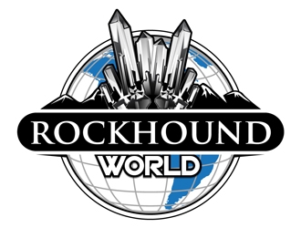 rockhound world logo design by DreamLogoDesign