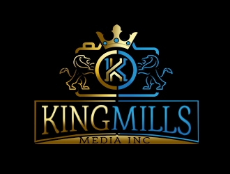 KingMills Media inc logo design by bougalla005