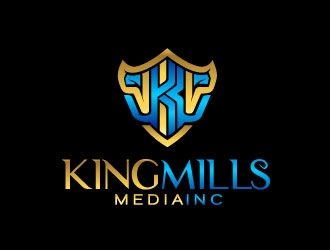KingMills Media inc logo design by maze