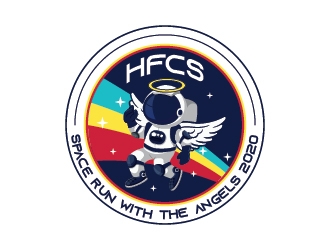 Space Run with the Angels/ Holy Family Catholic School logo design by Shailesh
