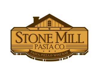 Stone Mill Pasta Co.  logo design by mutafailan