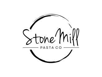 Stone Mill Pasta Co.  logo design by ubai popi