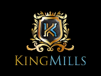 KingMills Media inc logo design by MarkindDesign