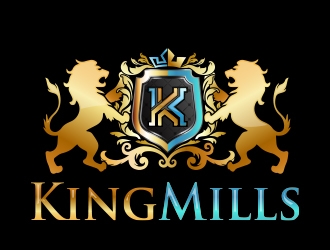 KingMills Media inc logo design by MarkindDesign
