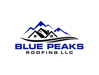Blue Peaks Roofing LLC logo design by cintoko