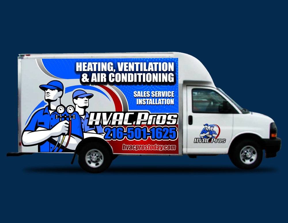 HVAC Pros Heating, Ventilation, & Air Conditioning brand identity