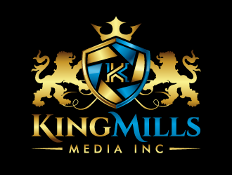 KingMills Media inc logo design by akilis13