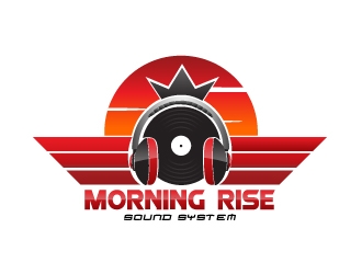Morning Rise Sound System logo design by AamirKhan