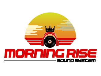 Morning Rise Sound System logo design by AamirKhan