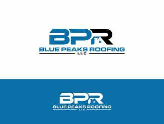 Blue Peaks Roofing LLC logo design by Garmos