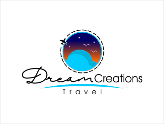 Dream Creations Travel logo design by bunda_shaquilla