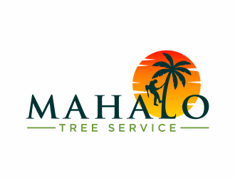 mahalo tree service logo design by hidro