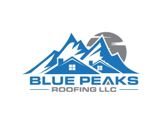 Blue Peaks Roofing LLC logo design by MarkindDesign