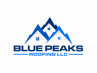 Blue Peaks Roofing LLC logo design by mutafailan