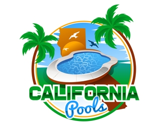 California Pools logo design by DreamLogoDesign