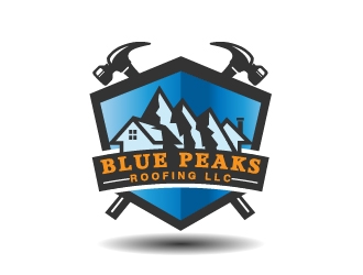 Blue Peaks Roofing LLC logo design by ascii