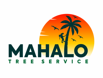mahalo tree service logo design by hidro