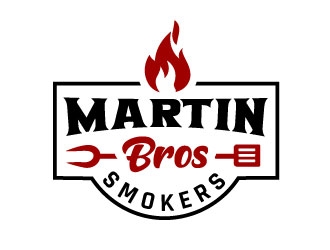 Martin Bros Smokers logo design by MonkDesign