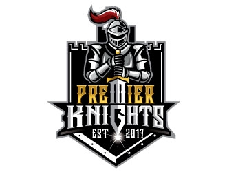 Premier Athletics Sports Academy AKA Premier Knights logo design by invento