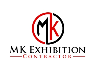 MK Exhibition Contractor logo design by AamirKhan