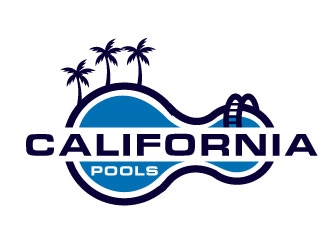 California Pools logo design by REDCROW
