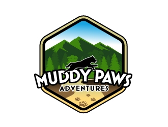 Muddy Paws Adventures logo design by usashi