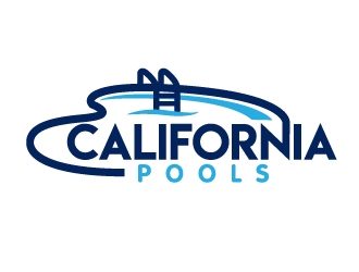 California Pools logo design by jaize