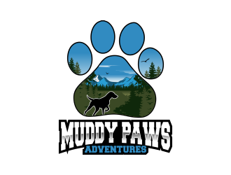 Muddy Paws Adventures logo design by Kruger