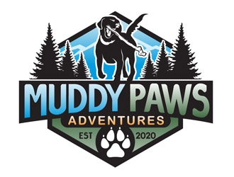 Muddy Paws Adventures logo design by DreamLogoDesign