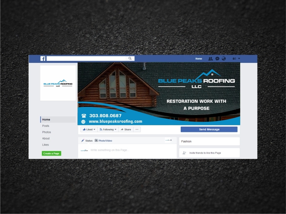 Blue Peaks Roofing LLC logo design by ManishKoli