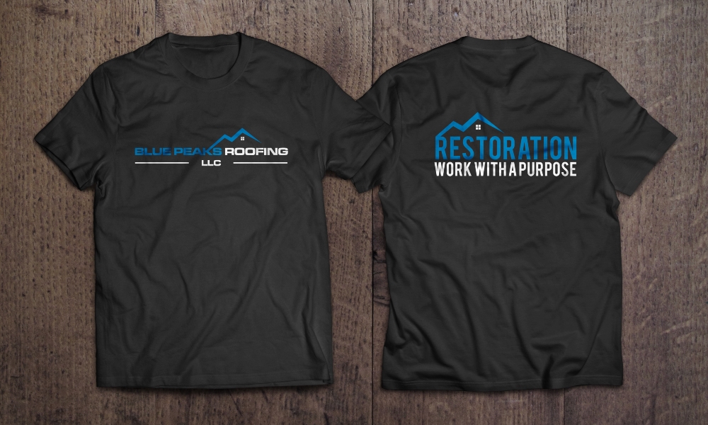 Blue Peaks Roofing LLC logo design by Boomstudioz