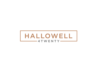 Hallowell 4twenty logo design by bricton