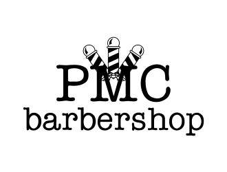 PMC barbershop  logo design by oke2angconcept