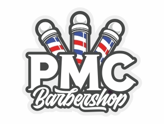 PMC barbershop  logo design by Ibrahim