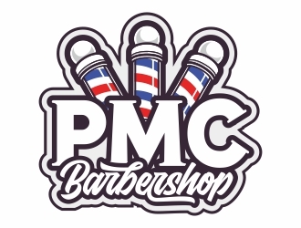 PMC barbershop  logo design by Ibrahim