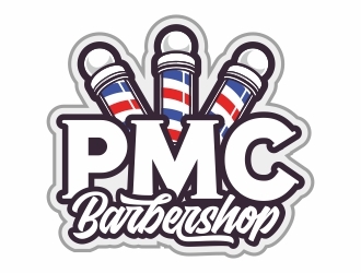 PMC barbershop  logo design by Ibrahim