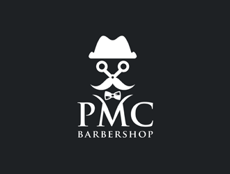 PMC barbershop  logo design by Rizqy