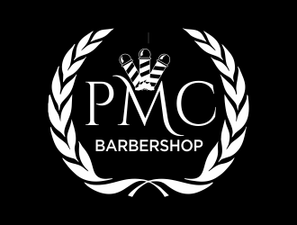 PMC barbershop  logo design by afra_art