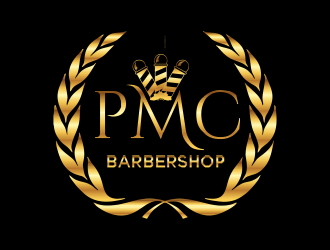 PMC barbershop  logo design by afra_art