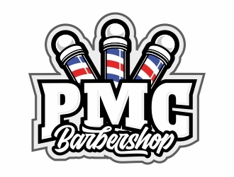 PMC barbershop  logo design by Ibrahim